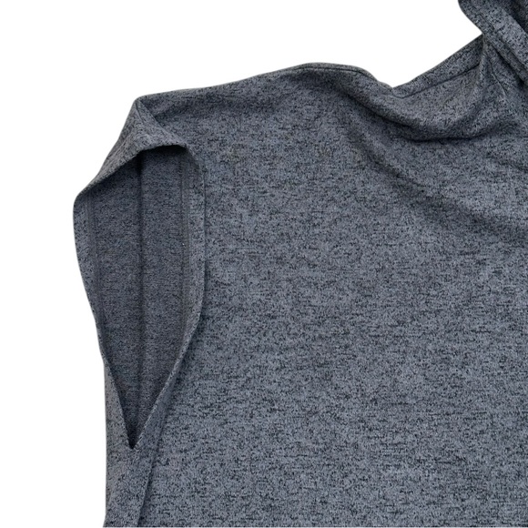 Motherhood Maternity Grey Knit Short Sleeve Hooded Full Zip Sweater Oversized - Picture 3 of 9